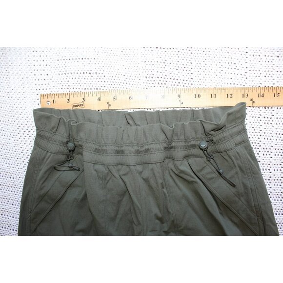 Athleta Trekkie High Rise Parachute Pant Size 8 Aspen Olive Elastic Waist - Picture 3 of 13